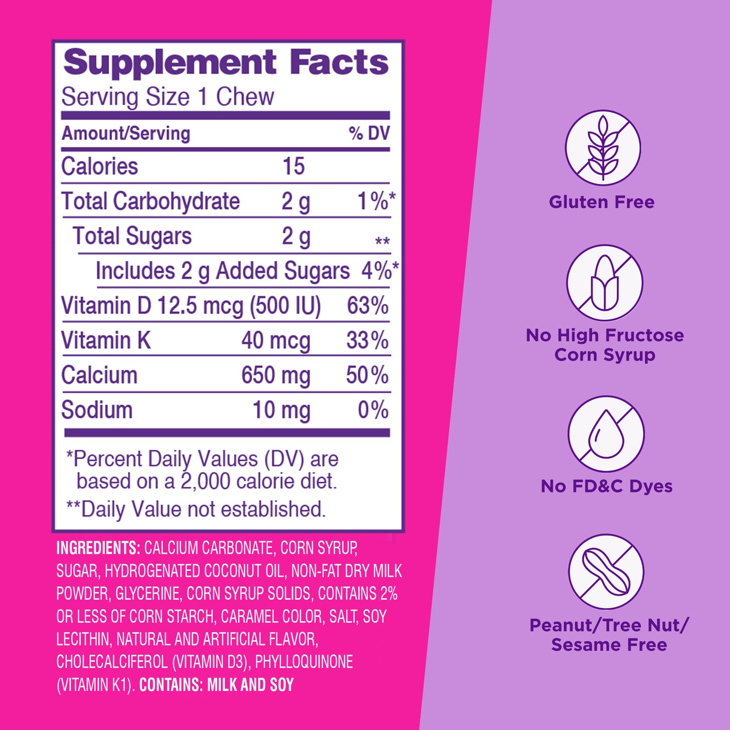 Caramel Chewable Calcium 60 Chews
