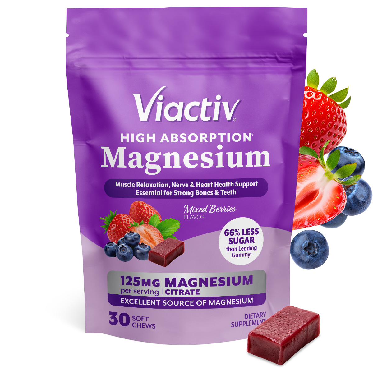 Viactiv | Magnesium Soft Chews - High Absorption Magnesium Supplement