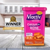 Chewable Calcium + Vitamin D Supplement, Caramel | Viactiv