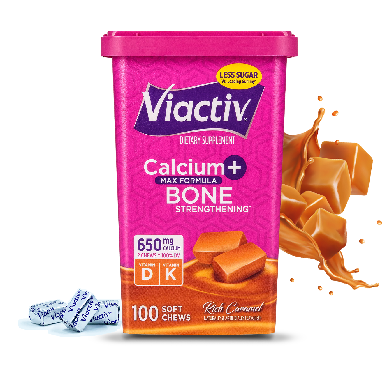 Viactiv Caramel Calcium Chews Front Package