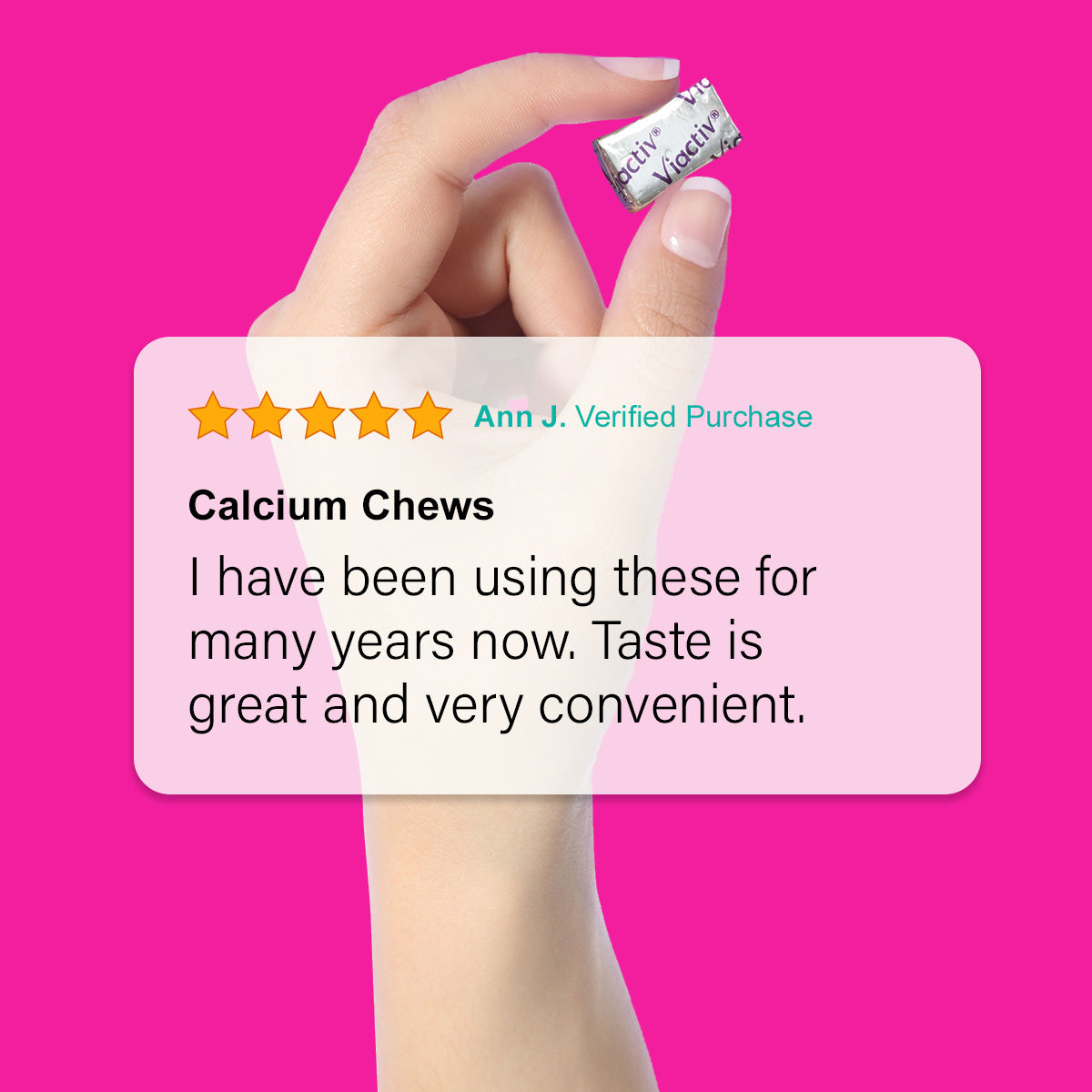 Caramel calcium chew review